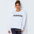 custom logo women crewneck blank sport crewneck sweatshirt